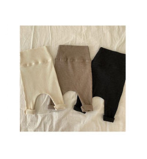 Children Ribbed Pant Clothes Legging Baby Girl Boy High Waist Thread Stretch Warm Leggings Long Pants Kids Clothing Baby Clothes