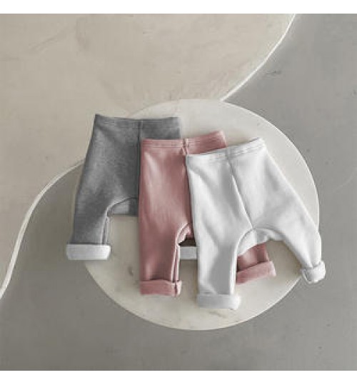 Children's clothing winter new baby fleece pants baby warm big butt pants female baby thickening leggings