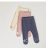 Q2-baby 3959 Comfortable Infants Toddlers Pantyhose Pants Newborn Baby Girl Leggings with Foot Cotton OEM Service Autumn Support