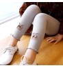 Leesouring Latest designs kids girl baby jacquard leggings fancy jacquard legging pants