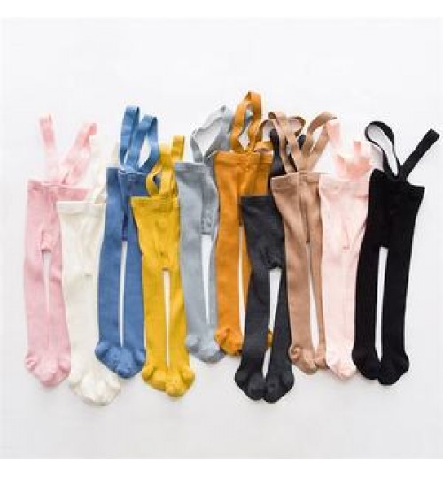 Newborn Cotton High Waist Strap Pantyhose Baby PP Leggings Tights