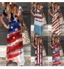 American Flag longuette USA Flag Skirt 2021Beach Maxi Dress