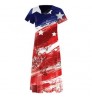 American Flag longuette USA Flag Skirt 2021Beach Maxi Dress