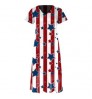 American Flag longuette USA Flag Skirt 2021Beach Maxi Dress