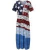 American Flag longuette USA Flag Skirt 2021Beach Maxi Dress