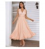 Hot selling satin Slim dress New summer on vacation style Solid color Satin longuette dress elegant women's dress