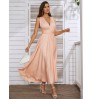 Hot selling satin Slim dress New summer on vacation style Solid color Satin longuette dress elegant women's dress