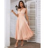 Hot selling satin Slim dress New summer on vacation style Solid color Satin longuette dress elegant women's dress