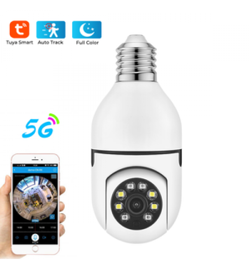 1080P full color night vision wireless e27 bulb lamp camera auto tracking 360 degree wifi cctv security light bulb ptz camera