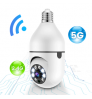 1080P full color night vision wireless e27 bulb lamp camera auto tracking 360 degree wifi cctv security light bulb ptz camera