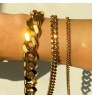 3mm 6mm 8mm 12mm Miami Cuban Chain Bracelet Punk Jewelry For Men Women 18K Gold Plated Stainless Chain bracelet