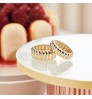 Gemnel design unique 18k gold plated filled band chunky croissant ring 925 sterling silver men rings jewelry for men woman