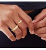 Gemnel design unique 18k gold plated filled band chunky croissant ring 925 sterling silver men rings jewelry for men woman