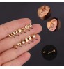 Fashion Trendy Mini Stainless Steel 1PCS Statement Unisex Geometric CZ Bling Piercing Jewelry