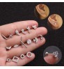 Fashion Trendy Mini Stainless Steel 1PCS Statement Unisex Geometric CZ Bling Piercing Jewelry