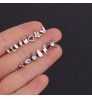 Fashion Trendy Mini Stainless Steel 1PCS Statement Unisex Geometric CZ Bling Piercing Jewelry