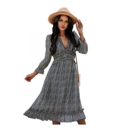 Hot Sale Breathable Long Sleeves Dress For Casual Life Women Longuette For Summer