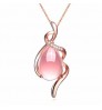 S925 Silver Natural Rose Quartz Crystal Stone Pendant Necklace for Women Gemstone Fashion Jewelry