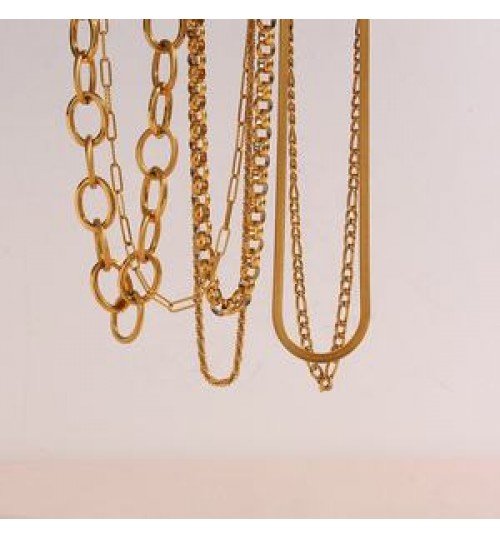 Tarnish Free 18K Gold PVD Plated Jewelry Stainless Steel Herryingbone Chain Necklace