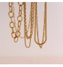 Tarnish Free 18K Gold PVD Plated Jewelry Stainless Steel Herryingbone Chain Necklace