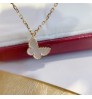 18k Real Gold Butterfly Necklace Pure Au750 Gold Pendant and Stud Earrings Wholesale Gold Jewelry