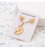 New Cheap Dubai 18K Gold Waterproof Plated Stainless Steel Pendant Bijoux Sandy Gift Necklace Earrings Jewelry Set For Women