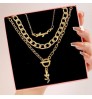 17KM Vintage Gold Multilayered Coin Chain Necklace For Women Men Punk Butterfly Chunky Chain Necklace Party Trendy Jewelry