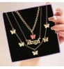 17KM Vintage Gold Multilayered Coin Chain Necklace For Women Men Punk Butterfly Chunky Chain Necklace Party Trendy Jewelry