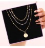 17KM Vintage Gold Multilayered Coin Chain Necklace For Women Men Punk Butterfly Chunky Chain Necklace Party Trendy Jewelry