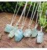 Natural Raw Stone Necklaces For Women Girl Geometric Crystal Pendant Femme Gold Chain Necklaces Druzy Stone Crystal Jewelry