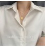 2022 fashion Double Layer Gold Plated Tarnish Free Titanium Steel Natural Pearl Delicate Necklace women Jewelry