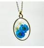 dried flower necklace 18k Gold kolye Women Jewelry Natural Plant Pendants Boho resin Jewelry