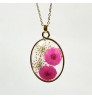 dried flower necklace 18k Gold kolye Women Jewelry Natural Plant Pendants Boho resin Jewelry