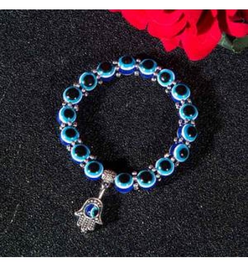 Fashion Blue Eye Evil Fatima Hand Bracelets for Women Beads Bracelet Vintage Jewelry