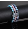 Fashion Blue Eye Evil Fatima Hand Bracelets for Women Beads Bracelet Vintage Jewelry