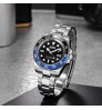 Ceramic Bezel Luxury Sports Automatic Watch Man GMT 24 Hour Deep Water Resistant 904L Stainless Steel Wristwatch For OEM