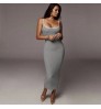 Hot Selling Knitted Suspender Skirt Slim Longuette Dress For Leisure Daily Life