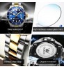 olevs 5885 Top high quality sport watches for men waterproof classic stainless steel fashion man wrist business Quartz Watches