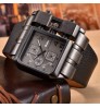 Oulm 3364 king made in prc man quartz watch stylish PU leather strap 24 hours chronometer moq 1 golf watch factory