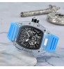 2022 New Arrival March new design RM9791C Crystal transparent shell Watch Single calendar Silicon Band Rubber quartz Watch