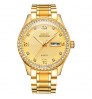 Luxury Stainless Steel Gold Quartz Wrist Diamond Watches For Men