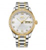 Luxury Stainless Steel Gold Quartz Wrist Diamond Watches For Men