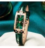 newest diamond rhinestone Fashion Women Leather Watch square leather Bracelet Watch Gold Women quartz watch