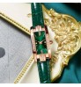 newest diamond rhinestone Fashion Women Leather Watch square leather Bracelet Watch Gold Women quartz watch