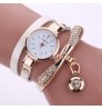 Luxury Leather Cute Charm Quartz Watch Women Ladies Casual Crystal Fashion Bracelet Wrist Watch relogio feminino female