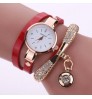 Luxury Leather Cute Charm Quartz Watch Women Ladies Casual Crystal Fashion Bracelet Wrist Watch relogio feminino female