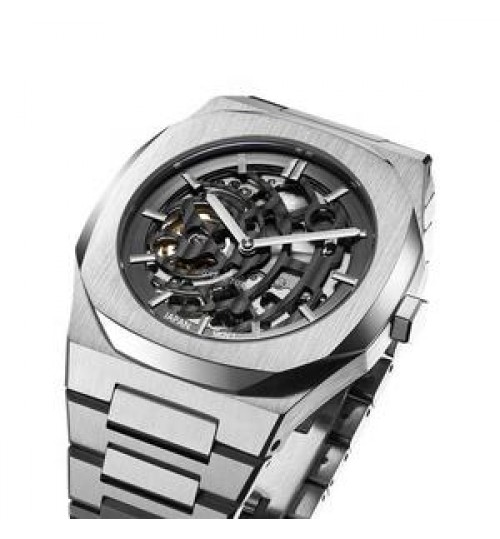 watch manufacturer luxury private label men watches stainless steel case/bracelet automatic movement skeleton watch