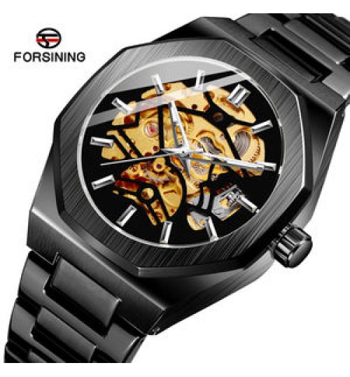 2022 relogio forsining montrepourhomme wristwatches Men Automatic Skeleton Stainless Steel mechanical watches for watches men