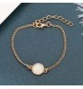 Women Jewelry Accessories Adjustable Rhinestone Hand Rose Gold Zinc Alloy Set Chain Fashion Heart Bracelet