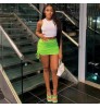 Yisan X04572C Sexy Cross Lace Up Mini Skirts Womens 2022 Summer Fashion Green High Waist Pencil Skirt Club Outfits